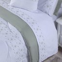 Ver mais imagens de Edredom + Jogo de Cama 200 Fios Damasco King 15 Peças 100% Poliéster - Branco-cinza