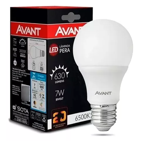 Lampada Led Avant Pera 07w Biv 6500k Br