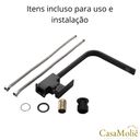 Ver imagem 6 de Cuba Cozinha Aço Inox Preta Quadrada 60x45 C/ Torneira