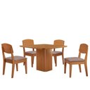 Ver imagem 2 de Mesa de Jantar Eloise 90cm Tampo Mdf Laminado com 4 Cadeiras Copper Moderna Mobília