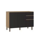 Ver imagem 1 de Balcão Modulado 120cm (sem Tampo) de Pia 2 Portas 3 Gavetas Slim Luciane