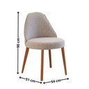 Ver imagem 4 de Mesa de Jantar 180cm x 80cm Madeira Tampo Laminado Orgânico com 6 Cadeiras Ester Marrom/Brisa/Imbuia