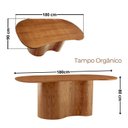 Ver imagem 3 de Mesa de Jantar 180cm x 80cm Madeira Tampo Laminado Orgânico com 6 Cadeiras Ester Marrom/Brisa/Imbuia