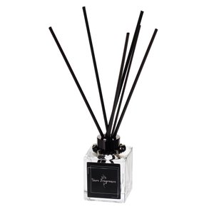 Difusor Varetas Vidro 100ml Enfeites Pretos - Fragrância: Casa das Orquídeas - TB