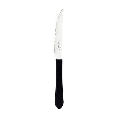 Kit - 12 Facas para Churrasco Leme com Lâmina em Aço Inox 4 Pol Cabo Preto Fpbag - Tramontina