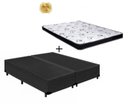 Ver imagem 1 de Cama Box Queen Colchão Mola Ensacada Belos Sonhos + Box Suede 70x158x198:Preto