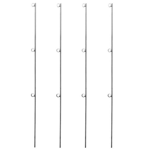 Estaca 99 cm para Jardinagem de Aco Ca-50 Galvanizado de 6mm com 04 Unidades