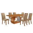 Ver imagem 2 de Mesa de Jantar Alvorada 180cm Tampo Canto Copo MDF Laminado e 6 Cadeiras Lorena