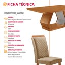 Ver imagem 7 de Mesa de Jantar Alvorada 180cm Tampo Canto Copo MDF Laminado e 6 Cadeiras Lorena
