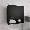 Ver imagem 5 de Gabinete Preto 2 Portas Para Dispensa Com Prateleira