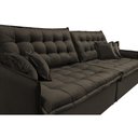 Ver imagem 4 de Sofá Sem Caixa Retrátil e Reclinável 1,95m Cama inBox Versátil Suede Velusoft Café