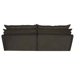 Sofá Sem Caixa Retrátil e Reclinável 1,95m Cama inBox Versátil Suede Velusoft Café - 6