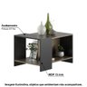 Mesa de Centro com 2 Nichos - Castanho/Preto - 2