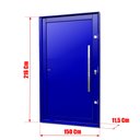 Ver imagem 2 de Porta Pivotante Alumínio Lambril c/Puxador Dir. Elite Azul 216x150 Brimak