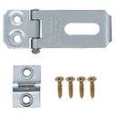 Ver imagem 1 de Dobradiça Porta Cadeado Fecho Trinco Zincado 4cm para Portão Gaveta Armário | Silvana | Kit 05 Un