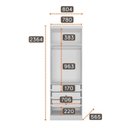 Ver imagem 3 de Guarda-Roupa Modulado Reflecta 2 Portas com LED 3 Gavetas 100% MDF Cairo