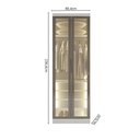 Ver imagem 3 de Guarda-Roupa Casal Modulado Reflecta 2 Portas com LED 3 Gavetas 100% MDF Cairo Branco/Neve