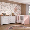 Ver imagem 2 de Berço 3 em 1 para Colchão 130 X 60cm com Cômoda Doce de Leite Multimóveis Mp4297