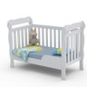 Quarto de Bebê Taís Berço 3 em 1 Lila Cômoda Infantil 4 Gavetas com Porta Branco Brilho Carolina - 3