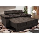 Ver imagem 1 de Sofa Itália 2,40 Mts Retrátil e Reclinavel Tecido Suede Café - Cama InBox