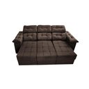 Ver imagem 5 de Sofa Itália 2,40 Mts Retrátil e Reclinavel Tecido Suede Café - Cama InBox