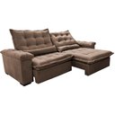Ver mais imagens de Sofá Retrátil e Reclinável 3,15m Cama inBox Big Fresh com SoftGel D40 Velupluma Castor