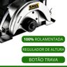 Serra Mármore Rolamentada Regulador de Altura Botão Trava 2800w Snel Ferramentas - 4