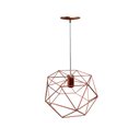 Ver imagem 1 de Luminária Pendente Diamante Jady Aramado Alumínio Teto Luxo:rose Cobre