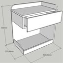 Ver imagem 2 de Cama Cachorro Caes Pequenos Casa Pet Caminha Casinha Mdf Mesa de Cabeceira Branco Branca