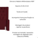 Ver imagem 3 de Kit Cabeceira e Calçadeira Baú Emma Suede Casal 140 Cm