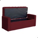 Ver imagem 7 de Kit Cabeceira e Calçadeira Baú Emma Suede Casal 140 Cm