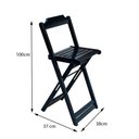 Ver imagem 2 de Kit 4 Jogos De Mesa Bistrô De Madeira Com 2 Cadeiras Dobravel Preto - Preto