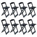 Ver imagem 4 de Kit 4 Jogos De Mesa Bistrô De Madeira Com 2 Cadeiras Dobravel Preto - Preto