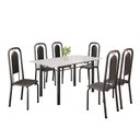 Ver imagem 2 de Conjunto de Mesa Tubular com 6 Cadeiras Lara Prata/Preto