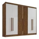 Ver imagem 1 de Guarda Roupa Casal Athos Ripado Ypê Off White Ddoro