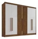 Ver imagem 1 de Guarda Roupa Casal Athos Ripado Ypê Off White Ddoro