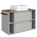 Ver imagem 1 de Gabinete para Banheiro com Cuba 01 Porta 80cm Mel Arenas Proddy Mel