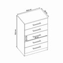 Ver imagem 2 de Cômoda 5 Gavetas com 60cm de Largura