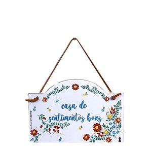 Placa com Cordao Casa de Sentimentos Bons