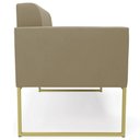 Ver mais imagens de Sofá Namoradeira Base Industrial Dourado Ana Suede Marrom Rt - Ibiza