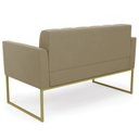 Ver imagem 7 de Sofá Namoradeira Base Industrial Dourado Ana Suede Marrom Rt - Ibiza