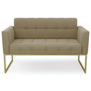 Ver imagem 6 de Sofá Namoradeira Base Industrial Dourado Ana Suede Marrom Rt - Ibiza