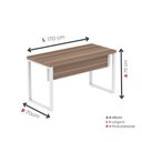 Ver imagem 2 de Mesa Escritório 1700x700x750 M170-70pe40tub Walnut-branco