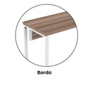 Ver mais imagens de Mesa Escritório 1700x700x750 M170-70pe40tub Walnut-branco
