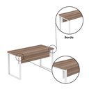Ver imagem 7 de Mesa Escritório 1700x700x750 M170-70pe40tub Walnut-branco