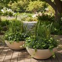 Ver imagem 2 de Kit 2 Vasos Indi para Folhagem Flores 17cm Polietileno Tramontina Jardim Varanda