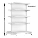 Ver imagem 2 de Gondola Centro 170 Fit Inicial Branco 10 Bandeja Sp Etiqueta