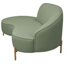 Ver imagem 6 de Sofá Curvo 2 Lugares 150cm Braço Esq. Thommy Pés Ouro Bouclé Verde Claro - Nexta Casa