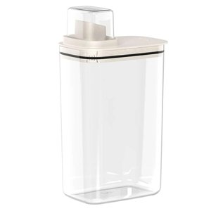 Dispenser para Sabão Líquido Amaciante 2,3l Flow Bege com Tampa Medidora ou
