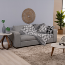 Ver imagem 2 de Kit 5 Peças Xale para Sofá 1,35x1,35m com Almofadas Cheias Dupla Face Grécia Jacquard Cor Preto